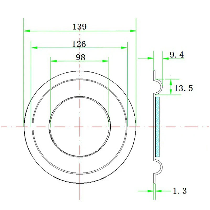 139mm Passive Radiator Subwoofer Speaker Diaphragm Rubber Horn Diaphragm