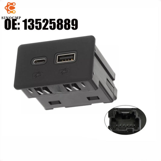 USB-C Port Dual Charge Receptacle 13525889 For Cadillac Escalade Chevrolet Suburban Tahoe Silverado GMC Sierra 1500 2500 3500HD