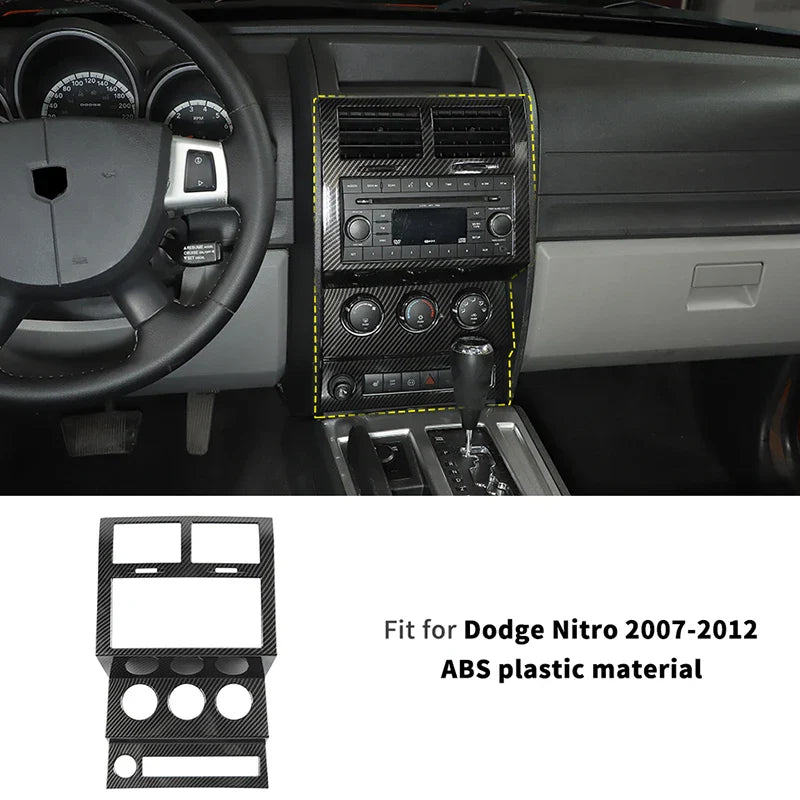 ABS Interior Central Control Steering Wheel Reading Light Decoration Cover For Dodge Nitro 2007-2012 Car Interior Accessories