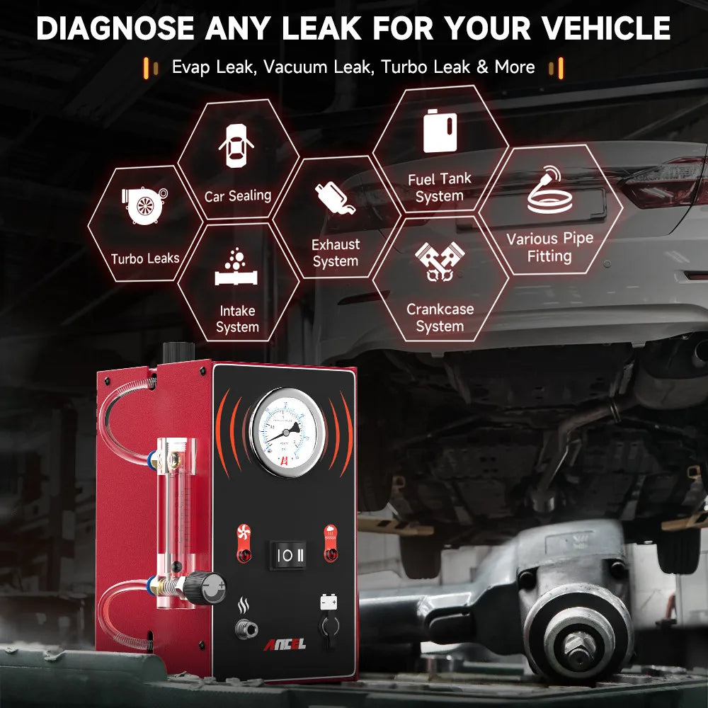 ANCEL S300 Car Smoke Leak Detector Turbo 12V with Pump EVAP Pipe Leak Locator Smoke Generator Diagnostic Tool for Car Motorcycle power tools