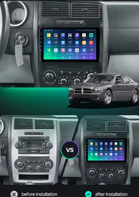 9 Inch Android 13.0 4GB+64GB For Dodge Charger Magnum 2005 2006 2007 Car GPS Navi Multimedia Player Radio Tape Head Unit Carplay