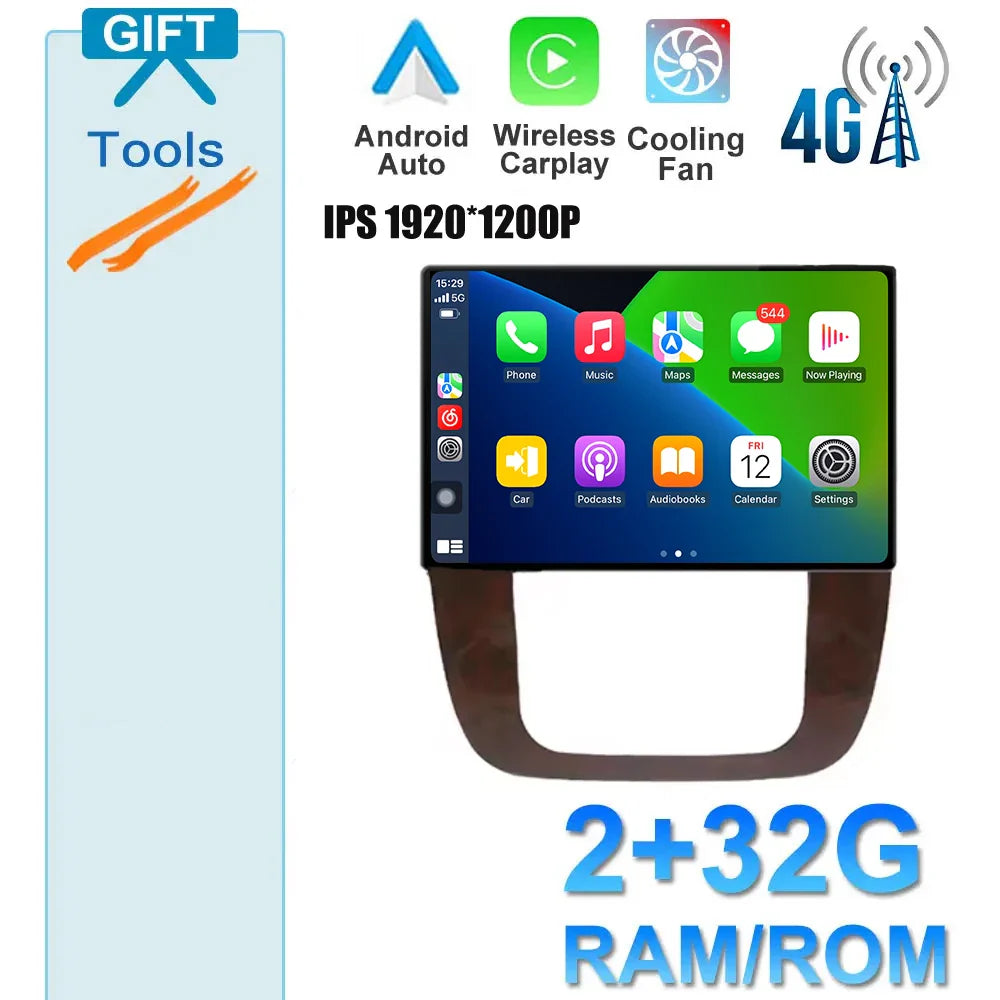 Android 14 Car Radio For GMC Yukon Chevrolet Tahoe Suburban 2008 - 2012 13.1Inch Screen GPS Navigation Wireless Carplay 4G WIFI