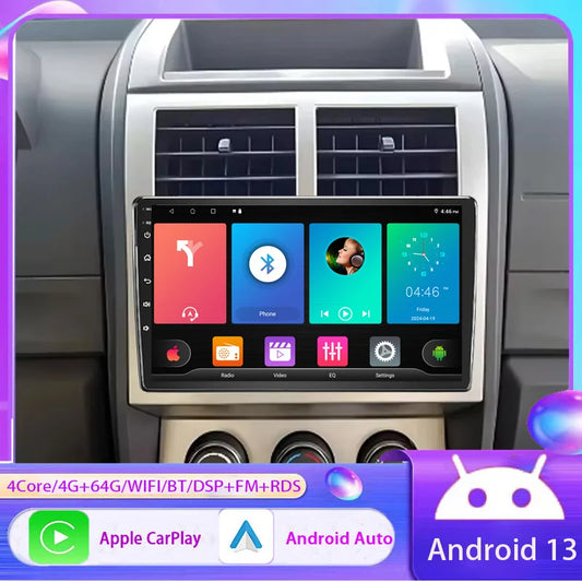 Android 13 10”4+64GB For Dodge Nitro 2007-2011 Car Multimedia wireless Carplay Android Auto GPS stereo Radio Video Palyer Head