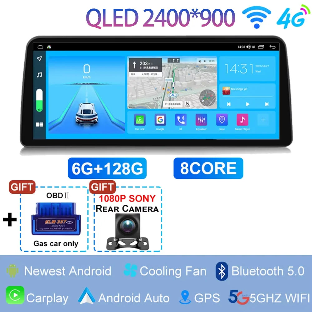 Android14 For Dodge Grand Caravan 2009-2020 Chrysler Grand Voyager 5 2011 - 2015 Car Radio Multimedia Player GPS Auto Carplay