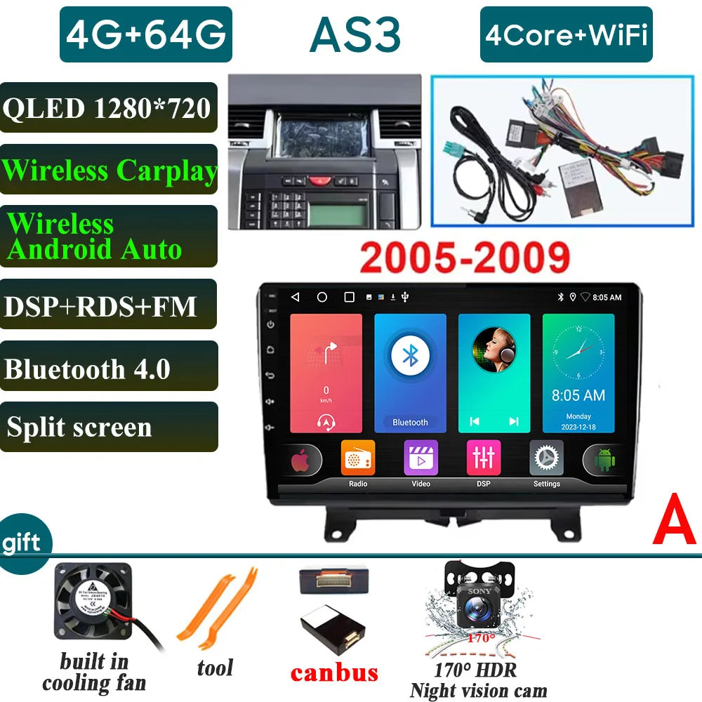 Car Radio Carplay For Land Rover Range Rover Sport 2005-2013 Navigation GPS Android Auto Multimedia Player 4G Wifi No 2din DVD
