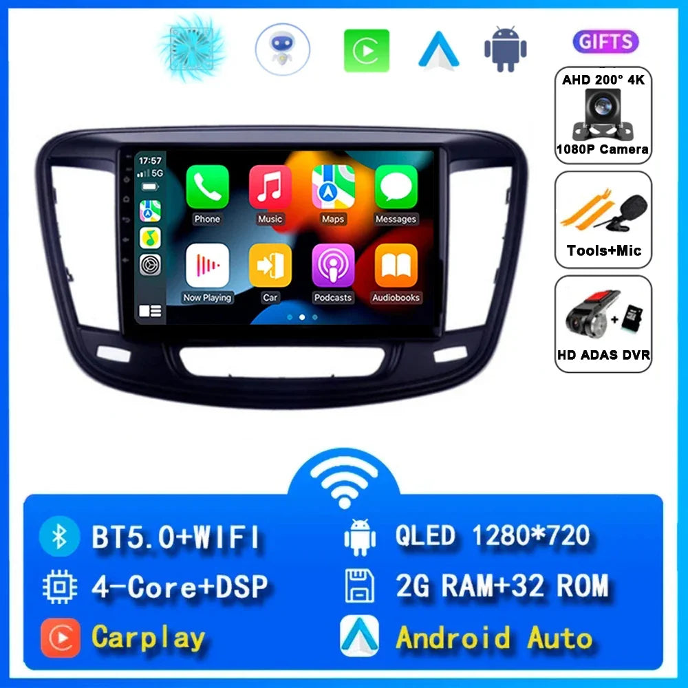 For Chrysler 200 200C 2015 - 2019 Android 14 Radio Video Player Car Autoradio Multimedia Screen Stereo Carplay Navigation