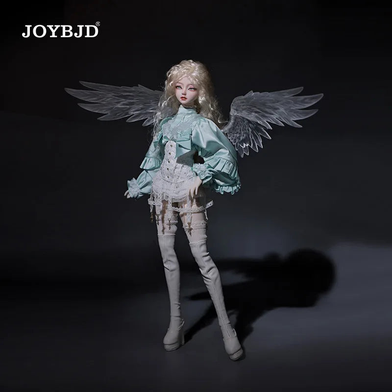 Qadir Bjd Doll 1/4 Muxi Body Haniel Wings Princess Beauty Battle Angel Knight Fairy of Angel FullsetB Joybjd