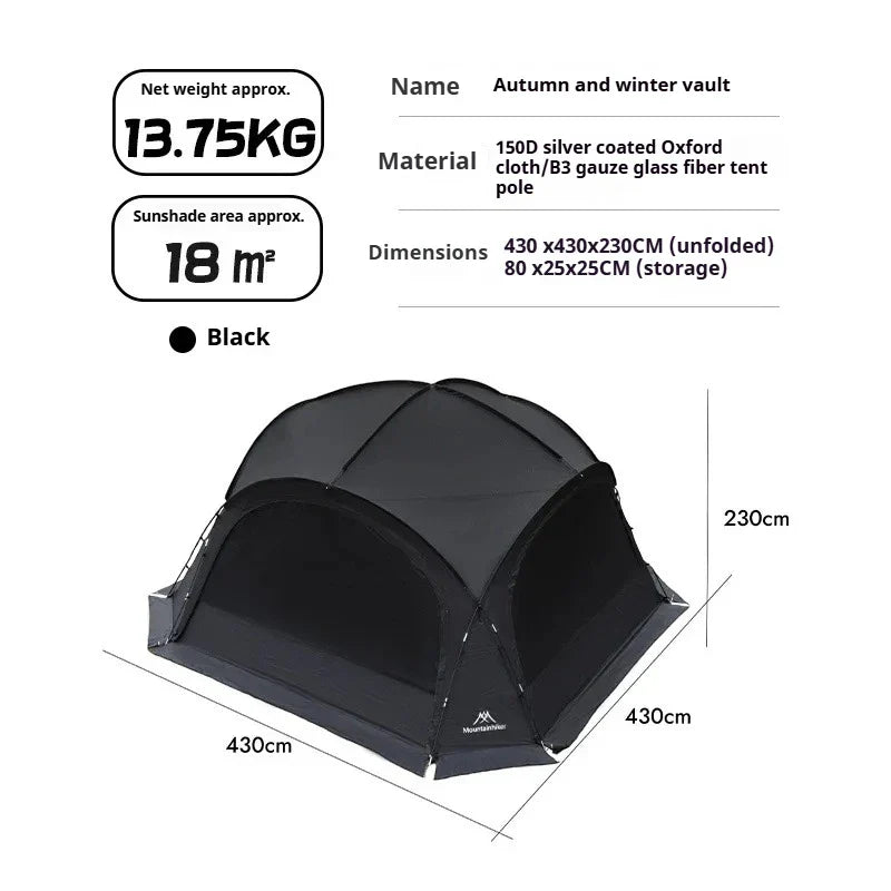 Mountainhiker Outdoor Camping Dome Autumn Winter Tent Travel Outdoor Leisure Picnic Round Canopy Awning Camping Shelters