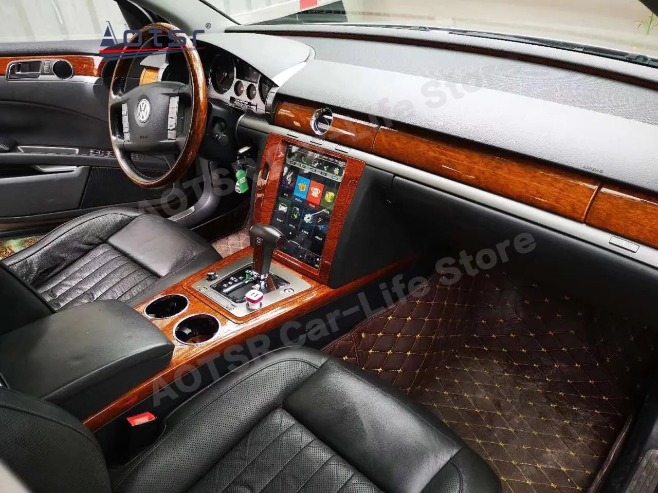 12.1 Inch AI Voice Screen Android 14 Auto Multimedia Car Radio Receiver For VW Phaeton 2003~2013 GPS Navigation IPS Head Unit