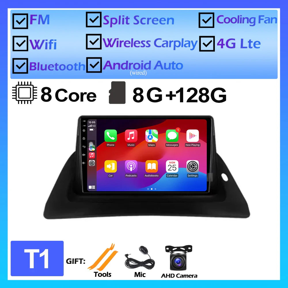 For Renault Kangoo 2015 2016 2017 2018 Android OS Car Multimedia GPS Player DSP Wireless Carplay Auto Stereo Car Radio DVD