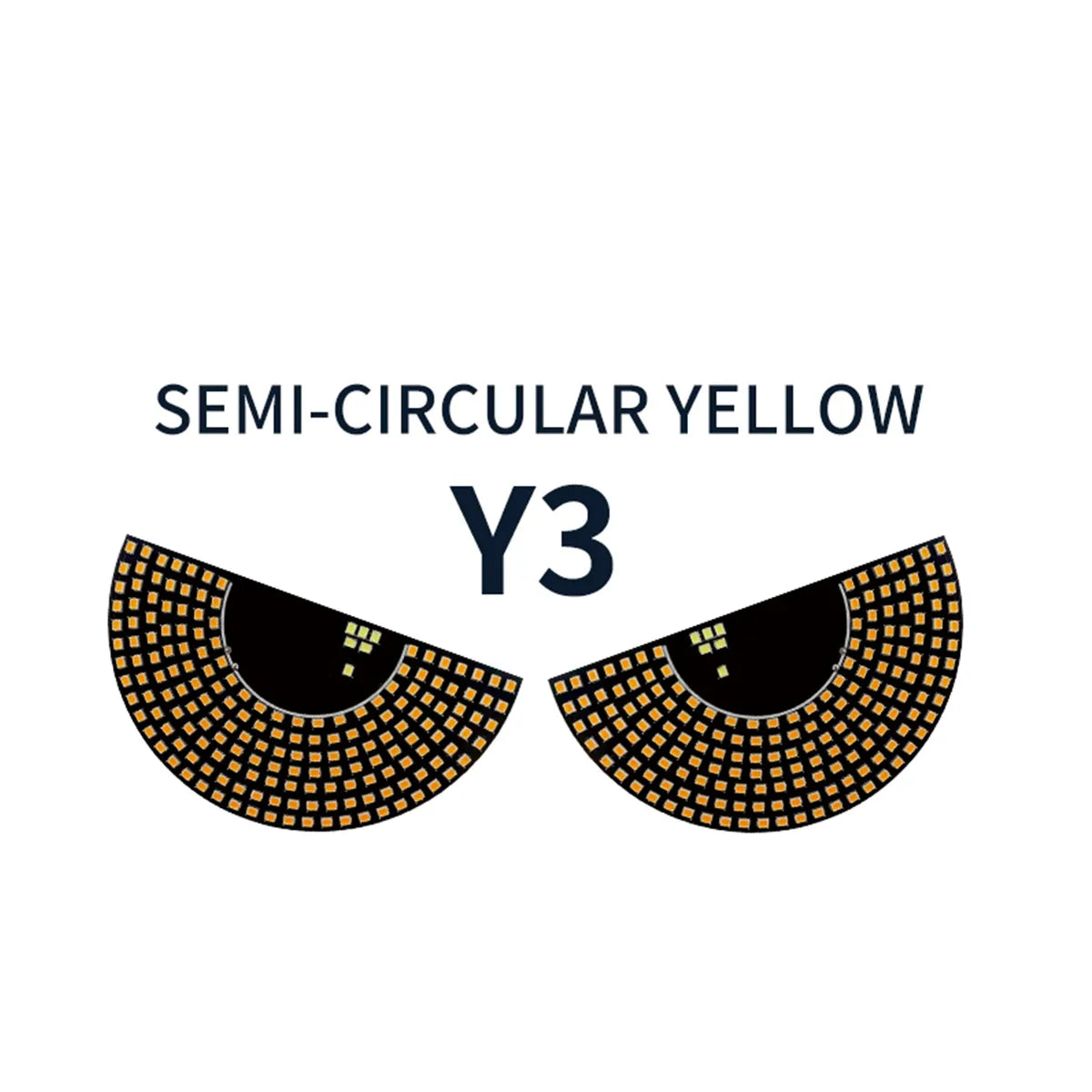 Car Windshield Eyes Animated LED Lamp Dynamic Devil Eye Light Triangle and Semicircle Funny Eye Light Universal 11 Model