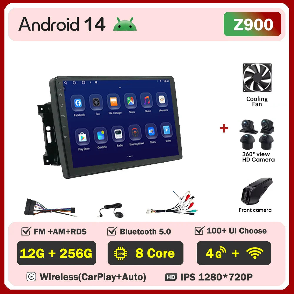 Android Car Radio For Dodge Nitro 2007 - 2011Wireless Carplay Android Auto Car Multimedia Player GPS Navigation DSP RDS BT