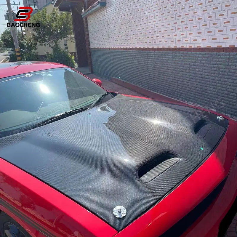 Carbon Fiber for Dodge Challenger 2019 Hellcat Style Perfect Quality Car Hood Engine Bonnet OEM Style Car Parts