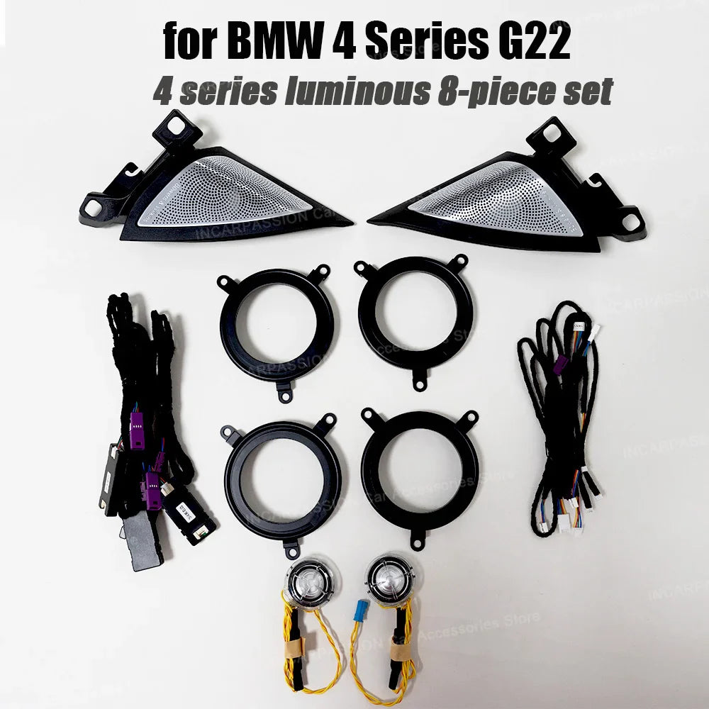 LED Decorative Lamp For BMW 4 Series G22 11 Colour Ambient Lights Upgrade Interior Luminous Kit A-pillar Car Accessories