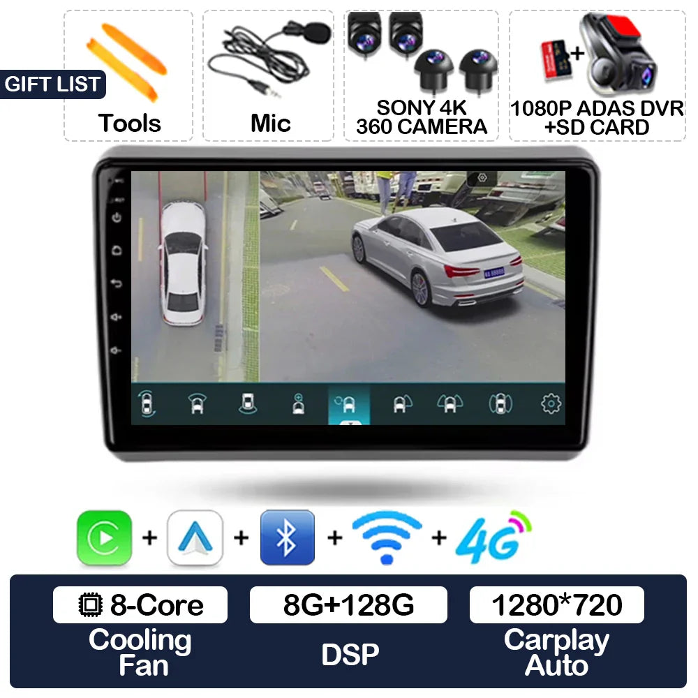 Android 15 Car Radio For Dodge Dart 2012 - 2016 BT Head Unit 4G WIFI Qualcomm GPS NAVI 2DIN Multimedia Video Player QLED LTE 5G