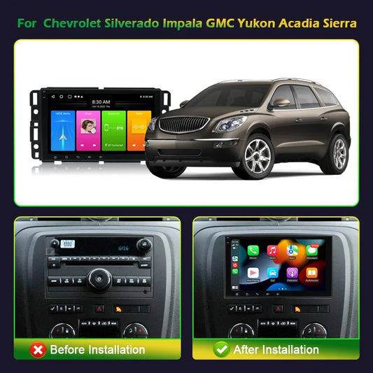 8inch For Chevrolet Silverado Impala GMC Yukon Acadia Sierra Mirror Link Android OS Car Radio Wireless Carplay 6+128G Screen