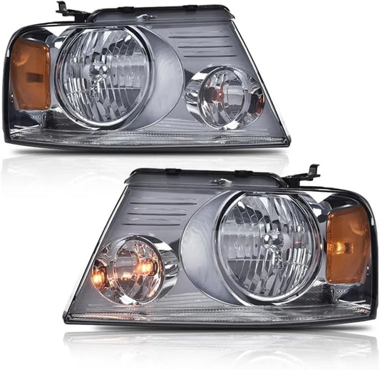 Headlights Compatible with 2004-2008 Ford F150/2006-2008 Lincoln Mark LT (NOT For 2004 F150 Heritage/Flareside Beds Models) Left