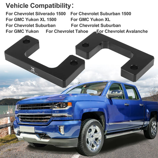 X Autohaux 1" Front Leveling Lift Kit Suspension Spring Strut Spacer Lift Spacers For Chevrolet Silverado 1500 For GMC 1500