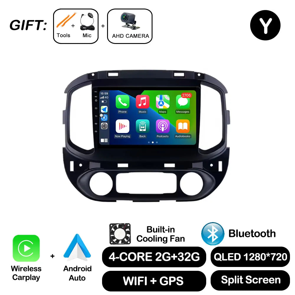 Android Auto For Chevrolet Colorado Sierra GMC 2014 - 2018 Car Radio Video Multimedia Player BT WiFi GPS Navigation Touch Screen