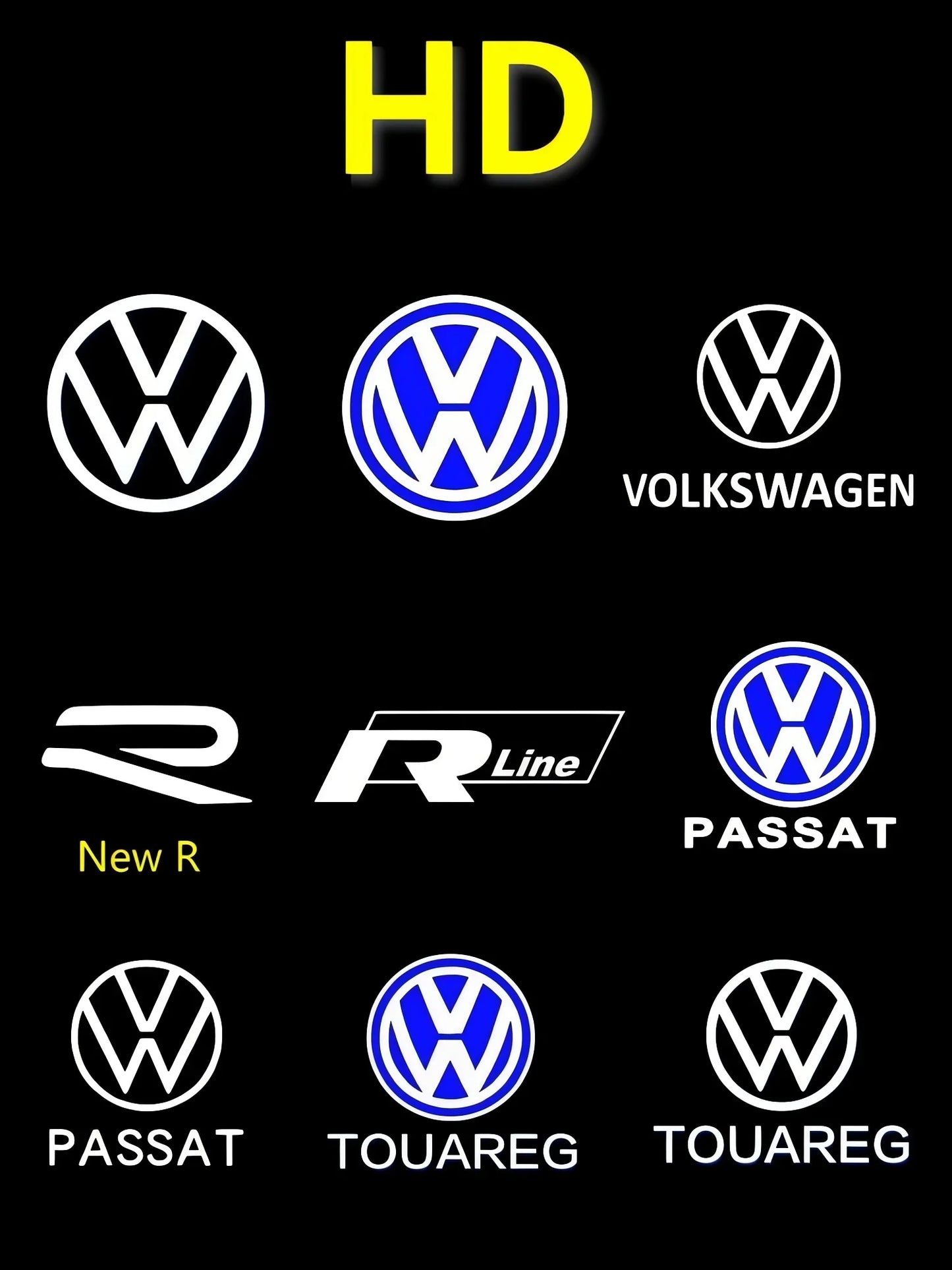 2X LED Car Door Logo Light Projector Lamp For VW Volkswagen Talagon Tavendor Teramont X THARU Viloran TAYRON X GTE 2019 - 2024