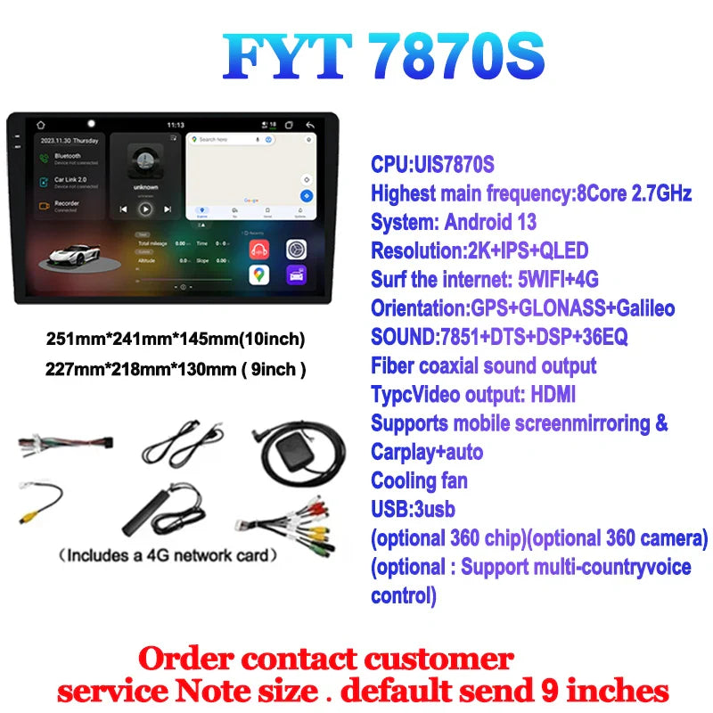 8cores 12+256G Android13 car stere radio 5G WIFI Carplay& Android auto GPS DSP multimídia carplay android Player WIFI Bluetooth