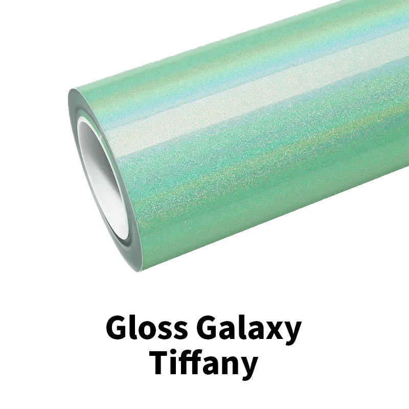 Holographic Gloss Galaxy White Vinyl Wrap film wrapping film bright 152*18m quality Warranty covering film voiture