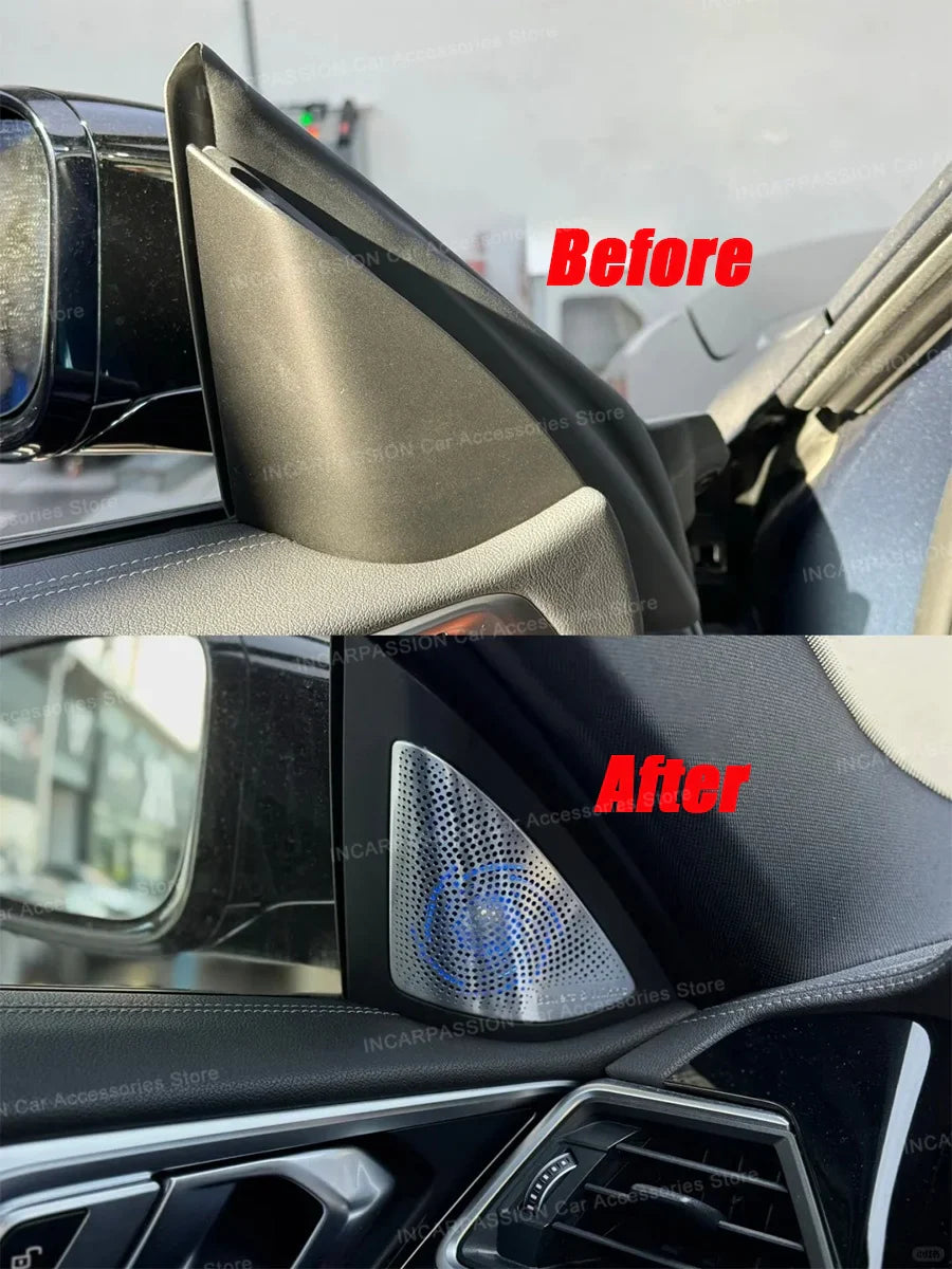 LED Decorative Lamp For BMW 4 Series G22 11 Colour Ambient Lights Upgrade Interior Luminous Kit A-pillar Car Accessories