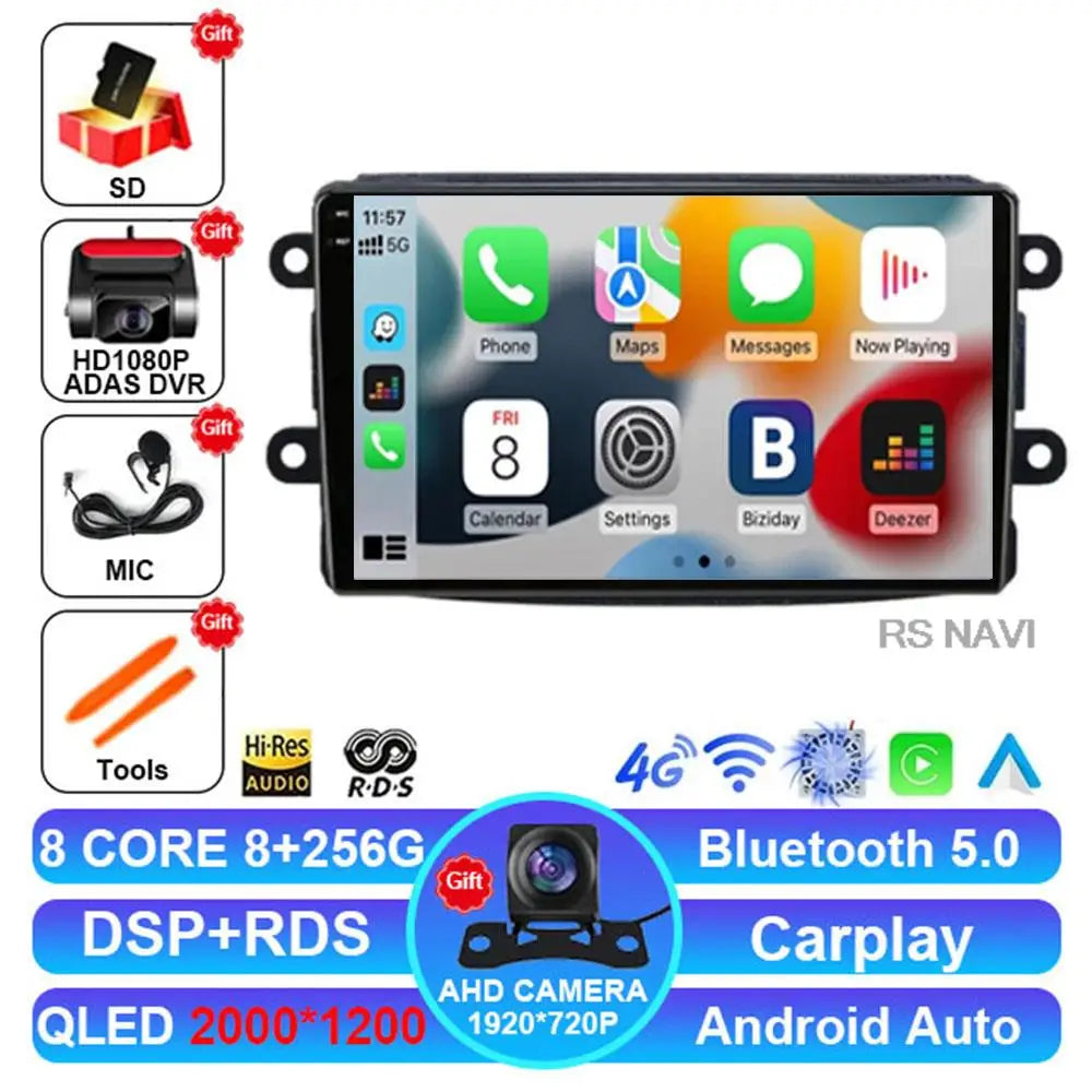 Android 14 For Renault Dacia LOGAN sandero Duster Lodgy Lada Xray Captur Dokker Car Radio Multimedia Navigation Video Player GPS