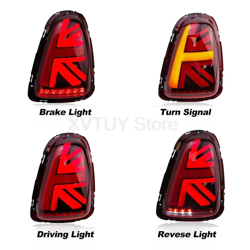 Car LED Tail Light for BMW Mini Cooper R56 R57 R58 R59 Rear Lights 2007-2014 Auto Tail Lamp Assembly Turn Signals Taillights