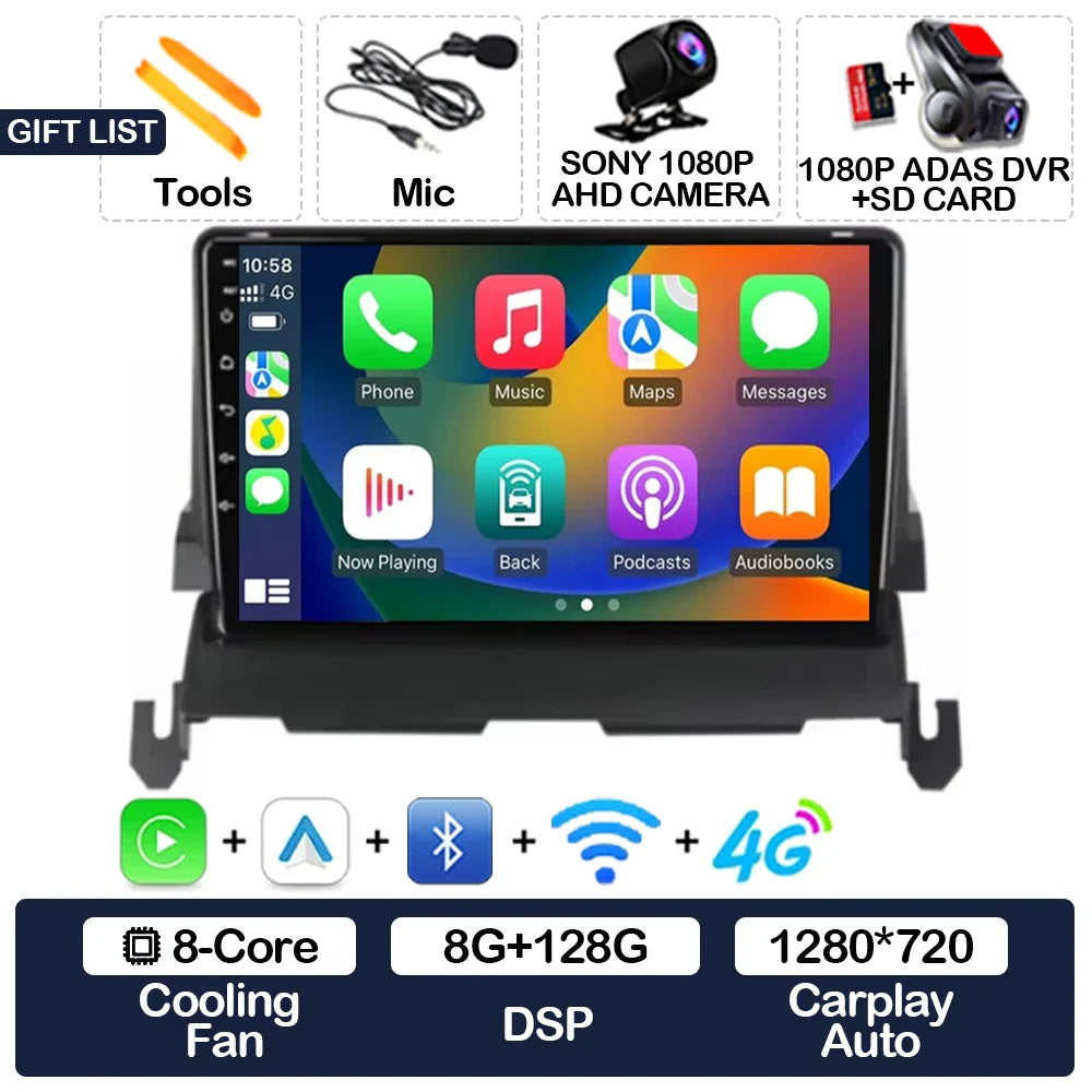 Android 15 Car Radio For Dodge Journey 2009 - 2012 Multimedia Stereo Video Player Qualcomm Head Unit 2DIN 4G LTE 5G WIFI QLED BT