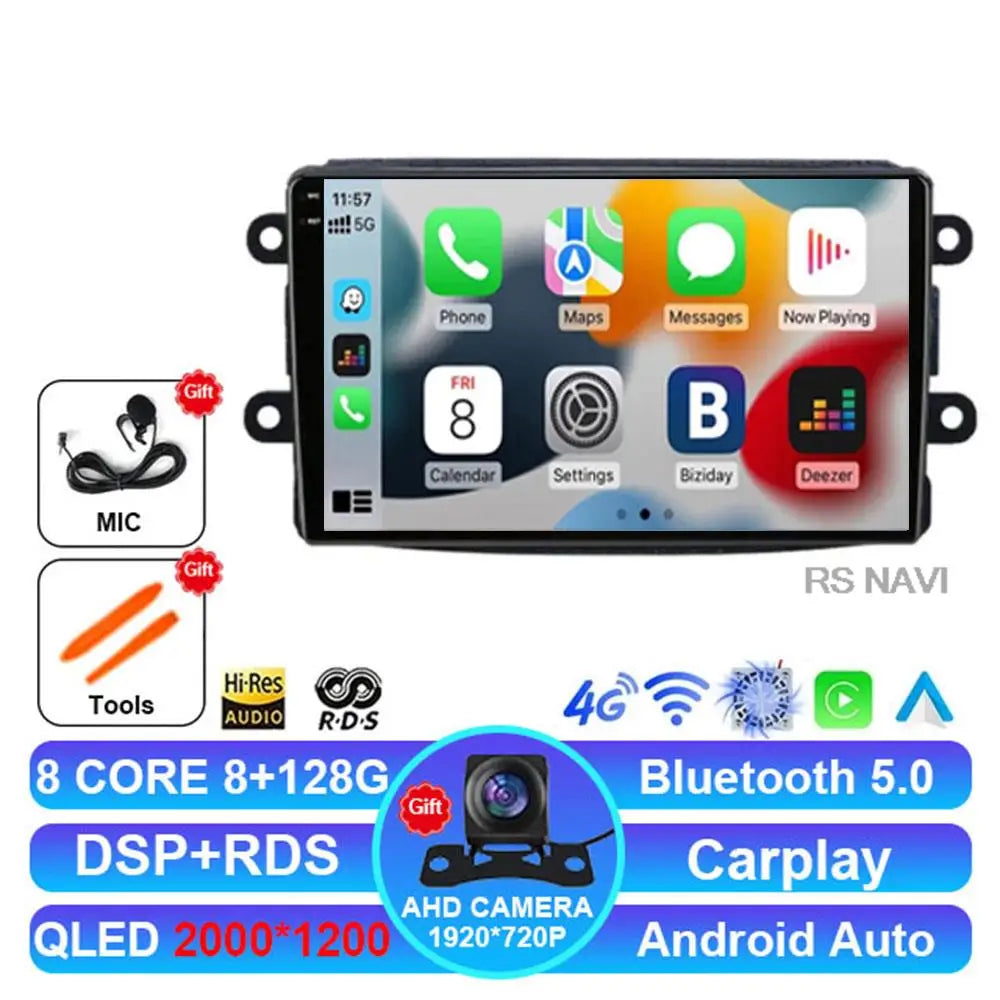 Android 14 For Renault Dacia LOGAN sandero Duster Lodgy Lada Xray Captur Dokker Car Radio Multimedia Navigation Video Player GPS