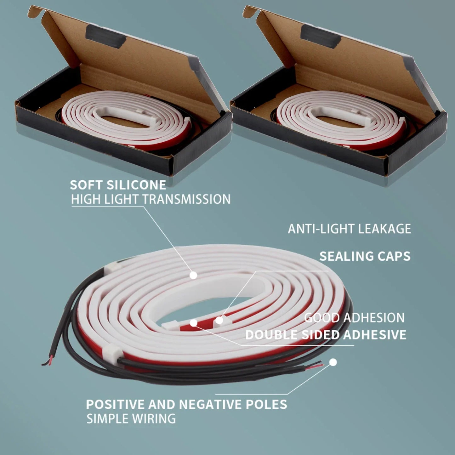 Automatic Led Trunk Light Automatic Sensor Car Trunk Light Strip with Dynamic Flowing Illumination for Universal Fit Easy
