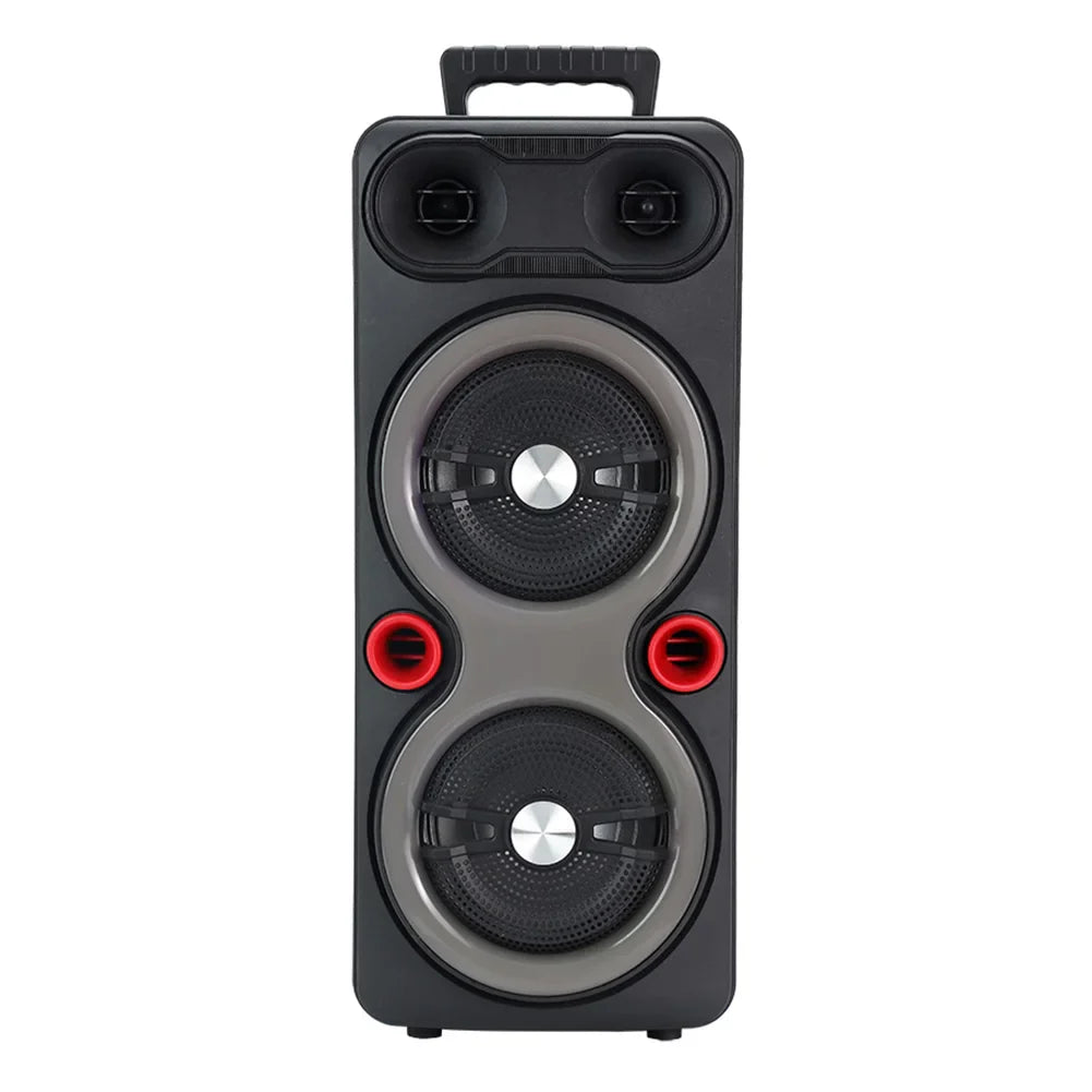 Outdoor Portable Speaker BT 5.0 6.5 Inch Stereo Subwoofer RGB Party Sound Box with Mic FM Radio Heavy Bass DJ System