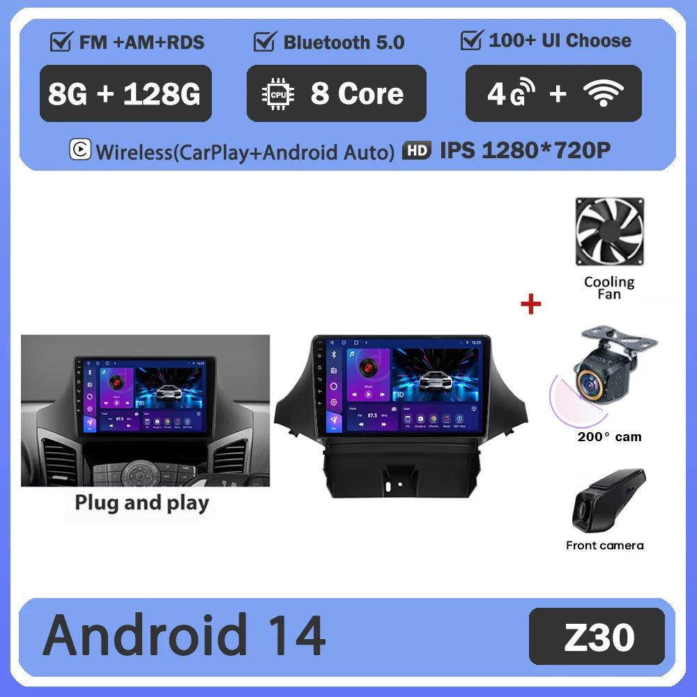 Android 14 2K Screen For Chevrolet Orlando 2010 - 2018 Car Radio Multimedia Video Player Navigation GPS No 2din Head Unit