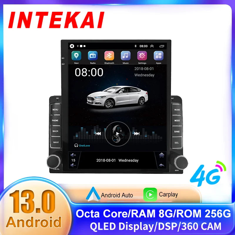 9.7" Vertical Style Tesla Screen Android 12 Car Radio For Hyundai Azera 2006-2010 GPS Navigation Multimedia Video Player