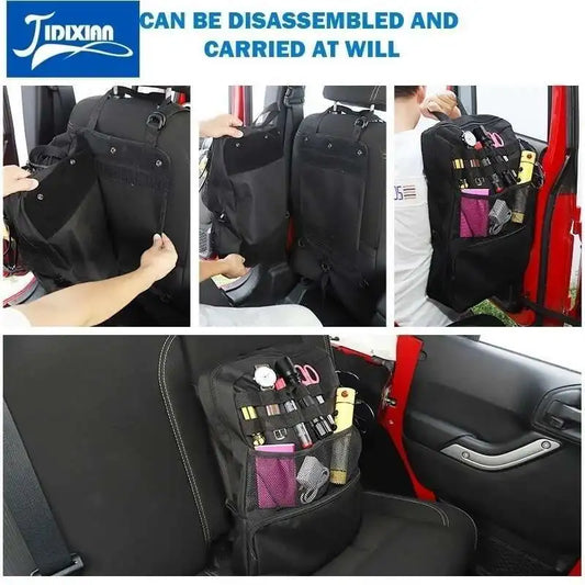 JIDIXIAN Universal Car Seat Storage Bag for Jeep Wrangler TJ JK JL for Jimny for Ford for Dodge for Bronco for Chevrolet for GMC