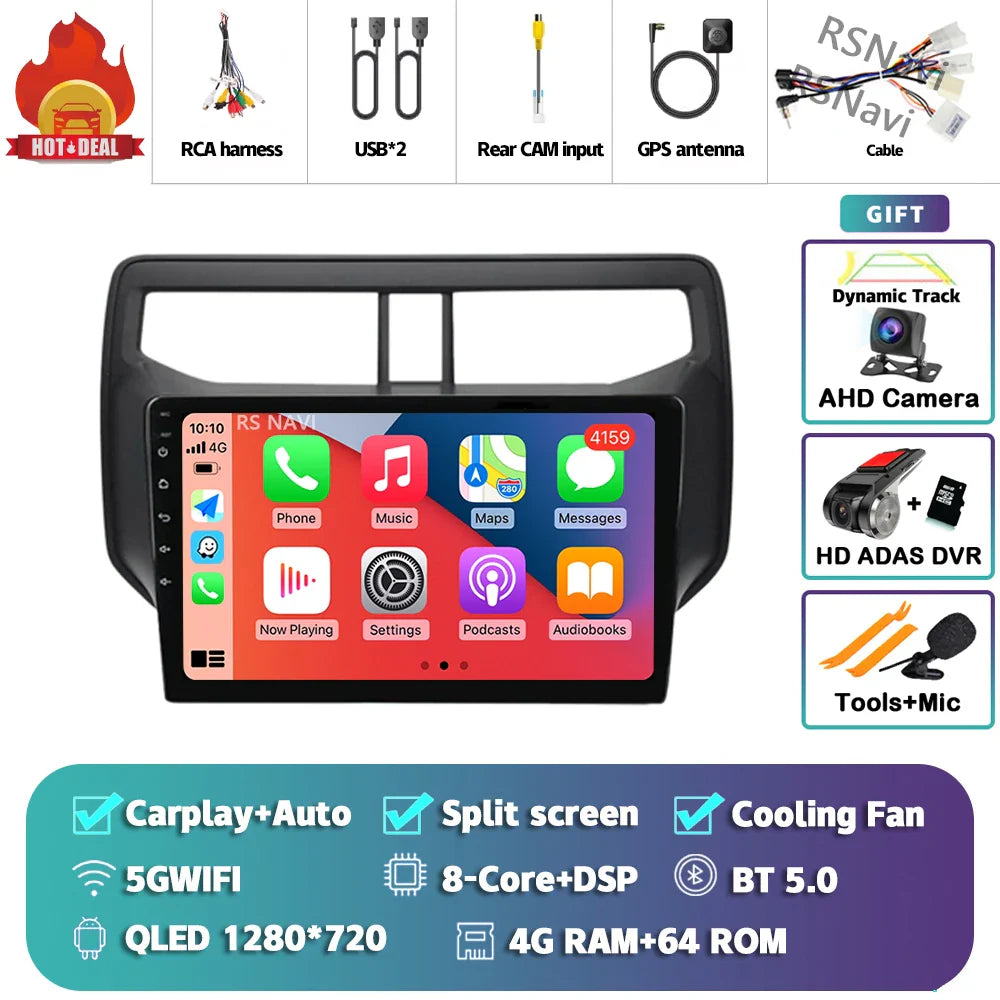 Android 14 Carplay Auto 2K Screen Car Radio BT Multimedia Player For Toyota Rush 2017 - 2020 Autoradio GPS Stereo 2din Head Unit
