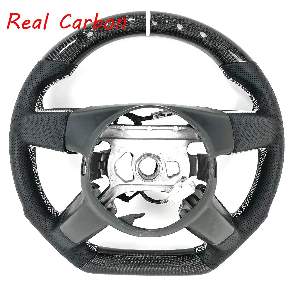 For Dodge Chrysler 300C 2007 2008 2009 2010 2011 2012 Challenger Steering Wheel Carbon Fiber Steering Wheel can Customized