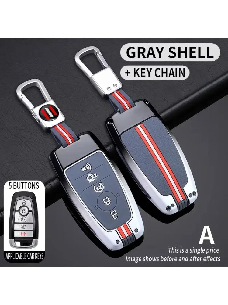 Zinc Alloy Car Key Cover Protective Shell For Ford Fusion Mondeo Mustang Explorer Edge EcoSport For Lincoln Mondeo MKC MKZ MKX