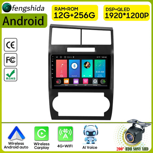 Car Radio Carplay For Dodge Charger LX 2005-2010 For Dodge Magnum 2 2003-2007 Navigation GPS Android Auto Stereo 4G Wifi No 2din