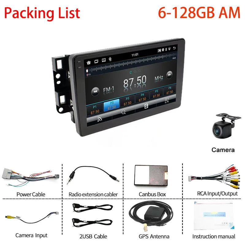 10" 6+128G For 2007-2017 Jeep Wrangler JK Dodge chrysler Car Stereo Radio Apple Carplay Android 13 FM AM BT Head Unit