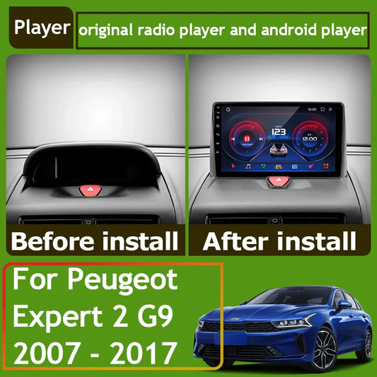 Car Radio Carplay For Peugeot Expert 2 For Citroen Jumpy For Fiat Scudo For Toyota Proace 2007-2017 Navigation GPS Android Auto