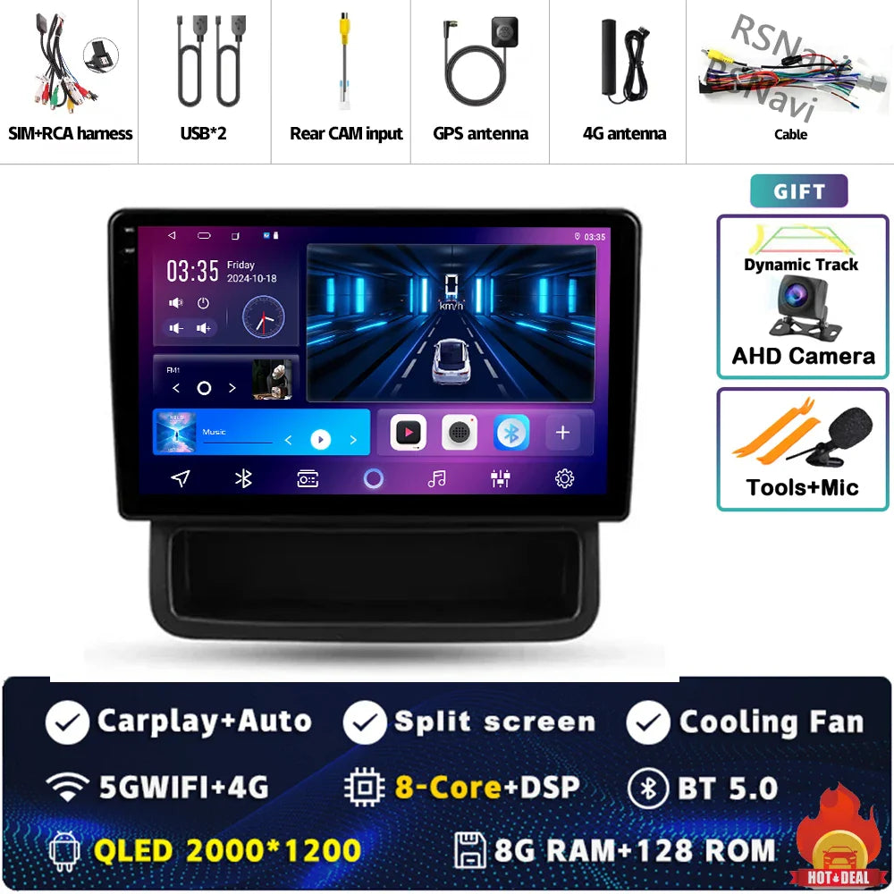 Android 14 Carplay Auto For Renault Trafic 2 For Opel Vivaro A For Nissan primastar 2006 - 2014 Car Radio Stereo Player Video BT