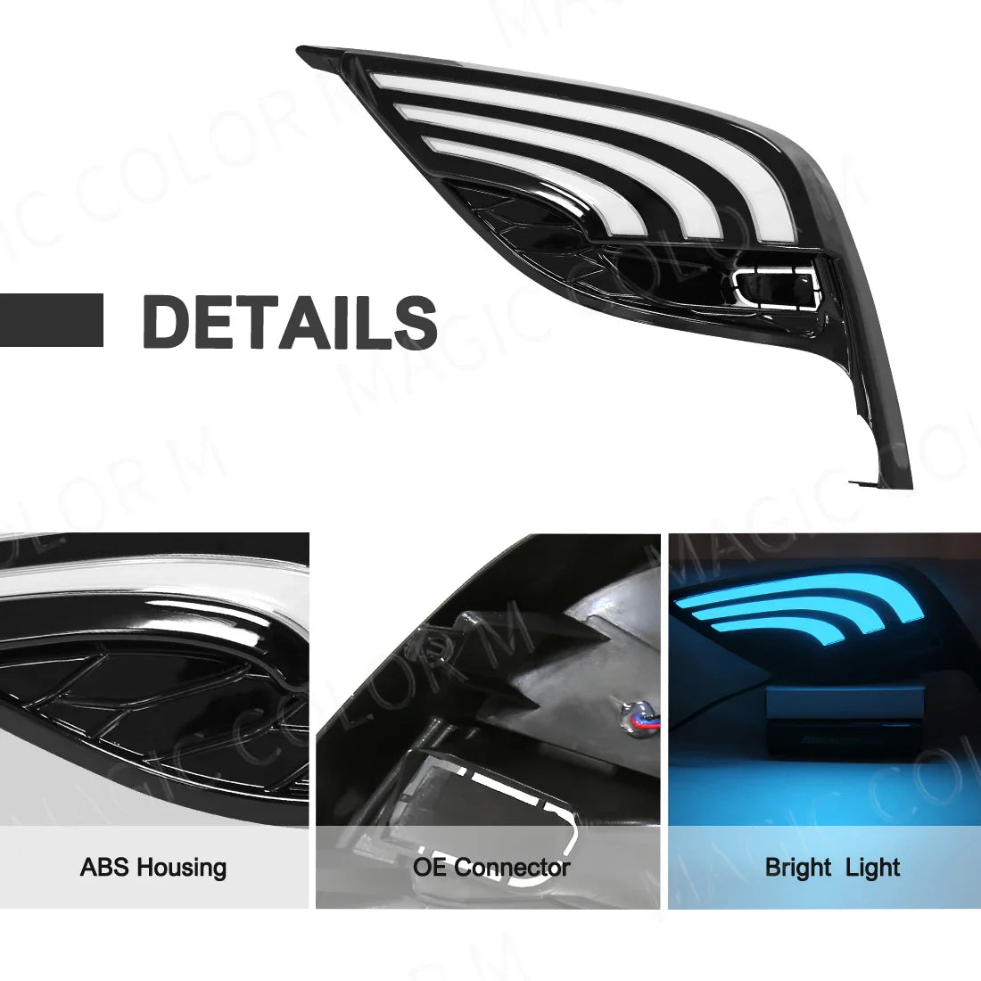 For Toyota Camry SE 2021 2022 DRL Daytime Running Lamp Fog Light Dual Turn Signal Waterproof Switch 3 Colors White Yellow Blue