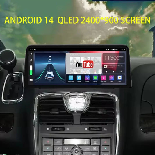 Android14 For Dodge Grand Caravan 2009-2020 Chrysler Grand Voyager 5 2011 - 2015 Car Radio Multimedia Player GPS Auto Carplay