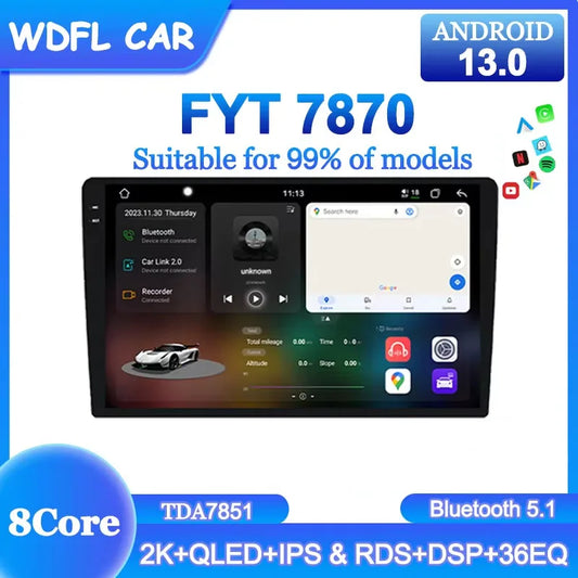 8cores 12+256G Android13 car stere radio 5G WIFI Carplay& Android auto GPS DSP multimídia carplay android Player WIFI Bluetooth