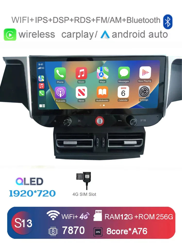 FYT 12G+256G Carplay Auto Android 14.0 4G LTE 360 Camera IPS Car DVD Player GPS WIFI Bluetooth Radio For Porsche Macan 2010-2016