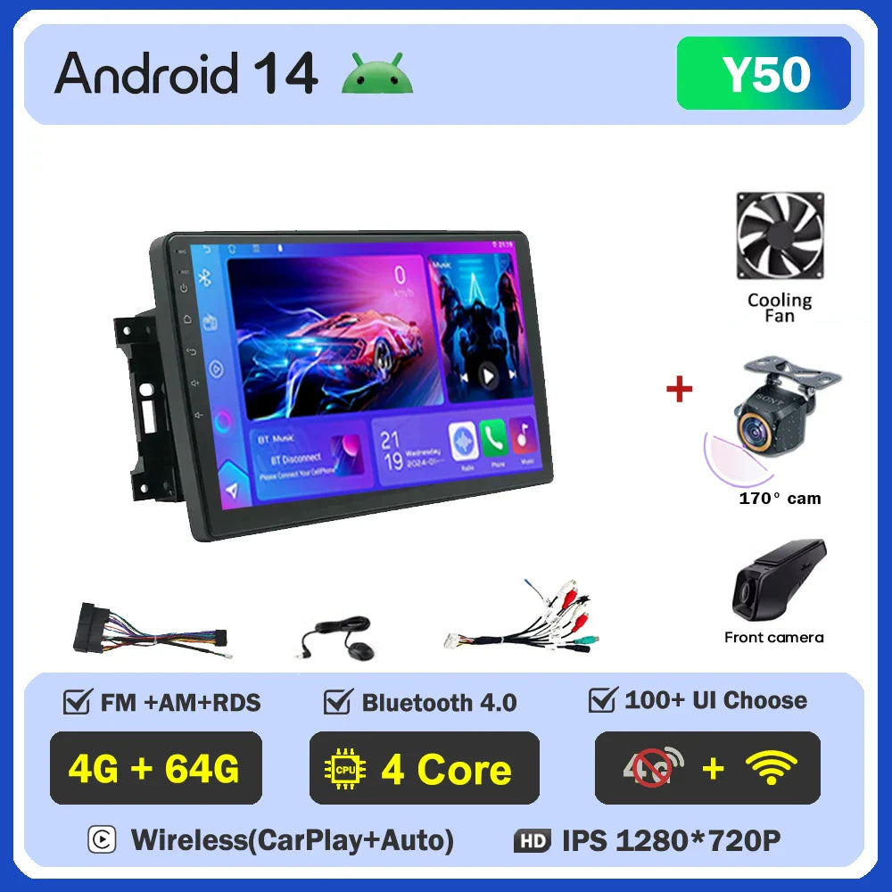 Android Car Radio For Dodge Nitro 2007 - 2011Wireless Carplay Android Auto Car Multimedia Player GPS Navigation DSP RDS BT