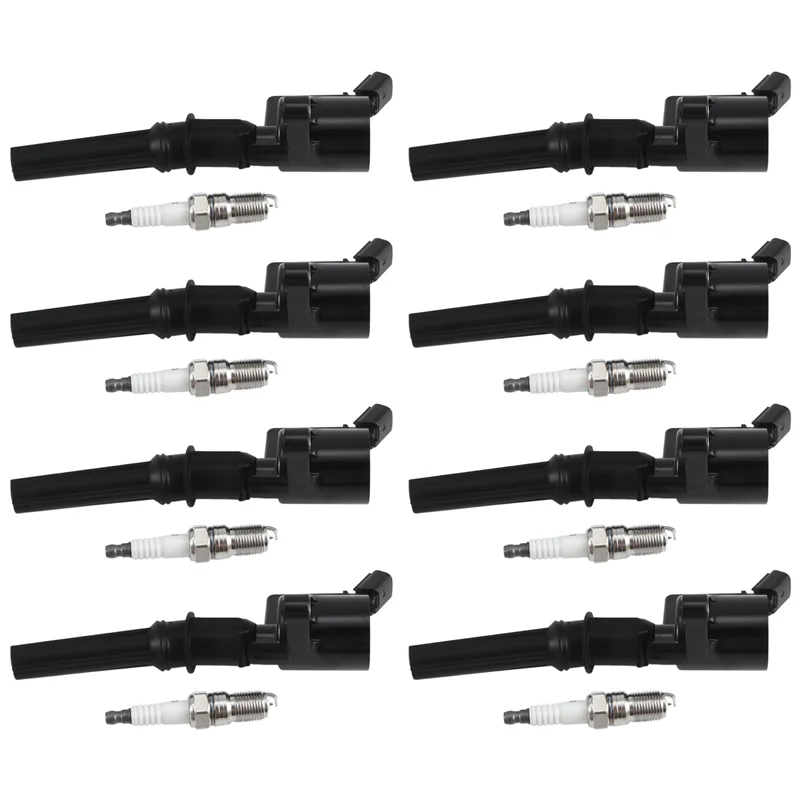 A11M-8 Piece 3W7Z12029AA SP-479 Ignition Coil&Spark Plug As Shown Plastic For Ford Lincoln F150 E-350 E-250 E-150