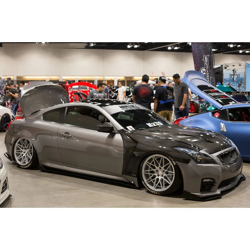 For Infiniti G37 Carbon Fiber Modified EPA Model Front Fender 4-Door Open Hole Auto Parts Body Kit